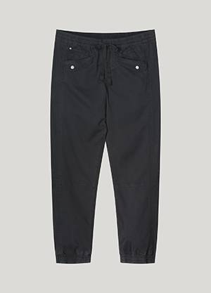 Jogger pants butter tencel twill black Summum