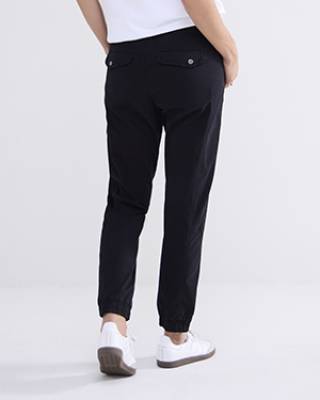 Jogger pants butter tencel twill black Summum