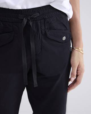 Jogger pants butter tencel twill black Summum