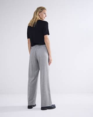 Trousers herringbone black Summum