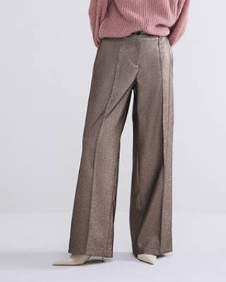 Trousers glitter camel brown Summum Woman