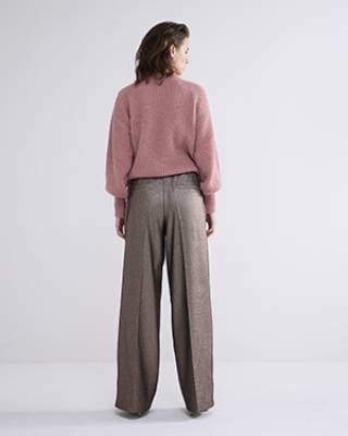 Trousers glitter camel brown Summum Woman