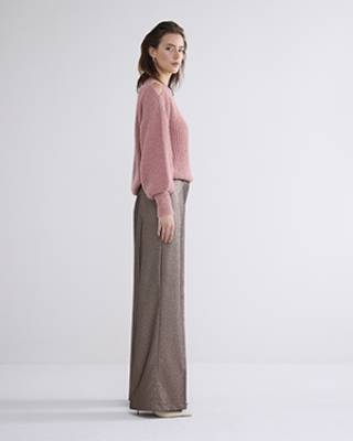 Trousers glitter camel brown Summum Woman