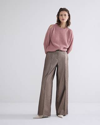 Trousers glitter camel brown Summum Woman