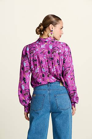 Milly featherfest blouse cactus pink Pom Amsterdam