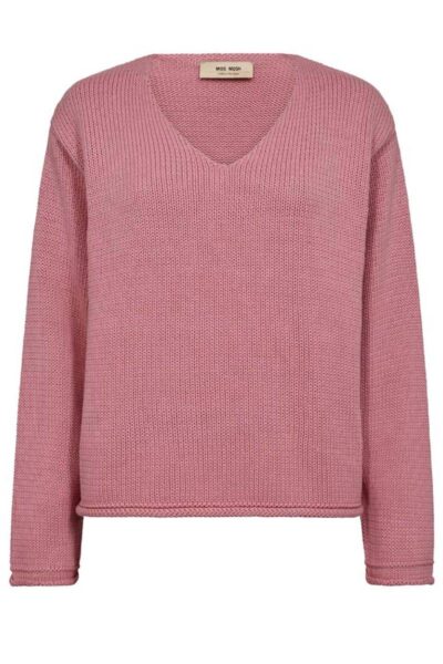 Bine v-neck knit cashmere rose Mos Mosh